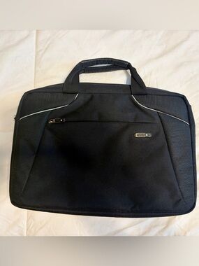 Solo Black Slim Brief Laptop Bag